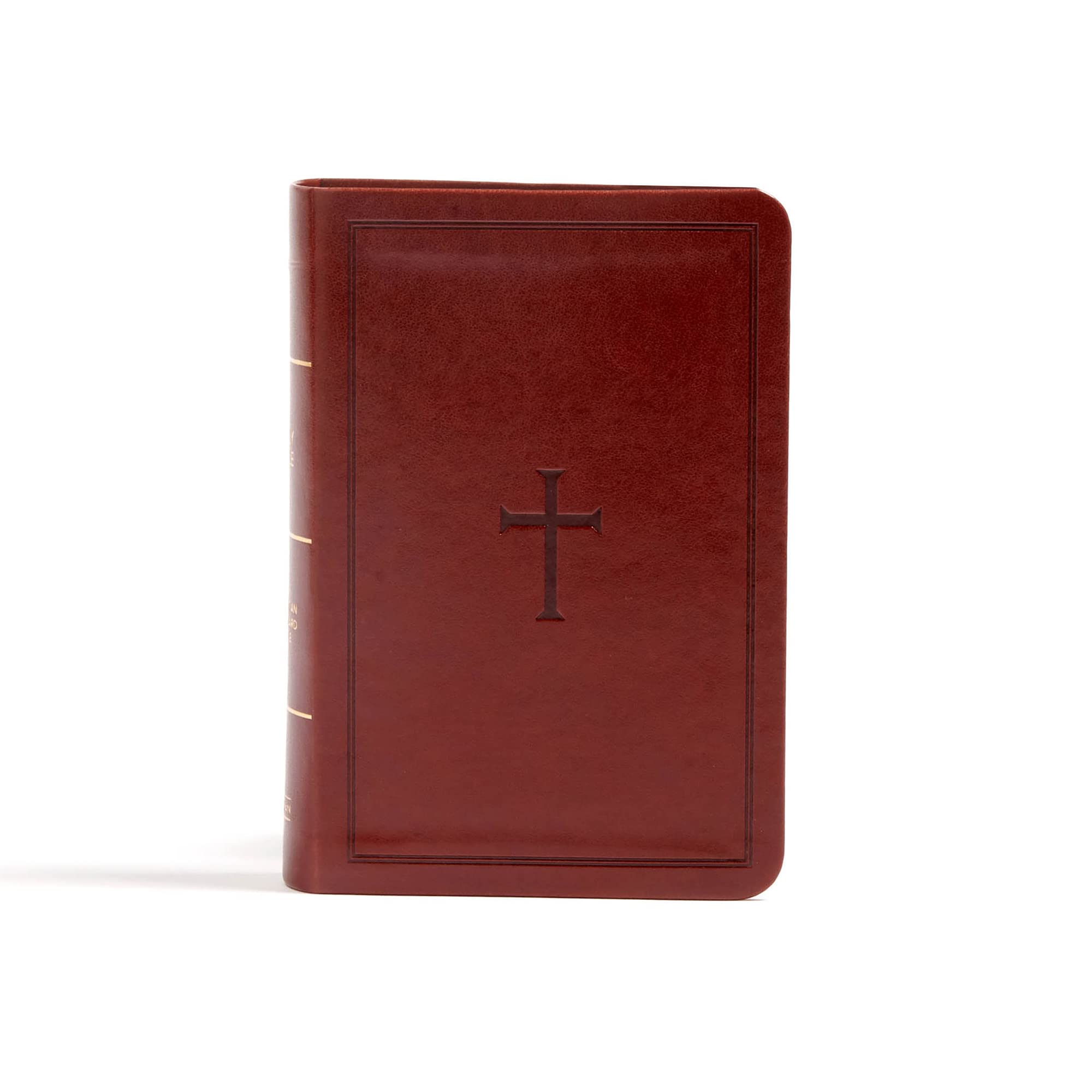 CSB Large Print Compact Reference Bible, Brown LeatherTouch,Used