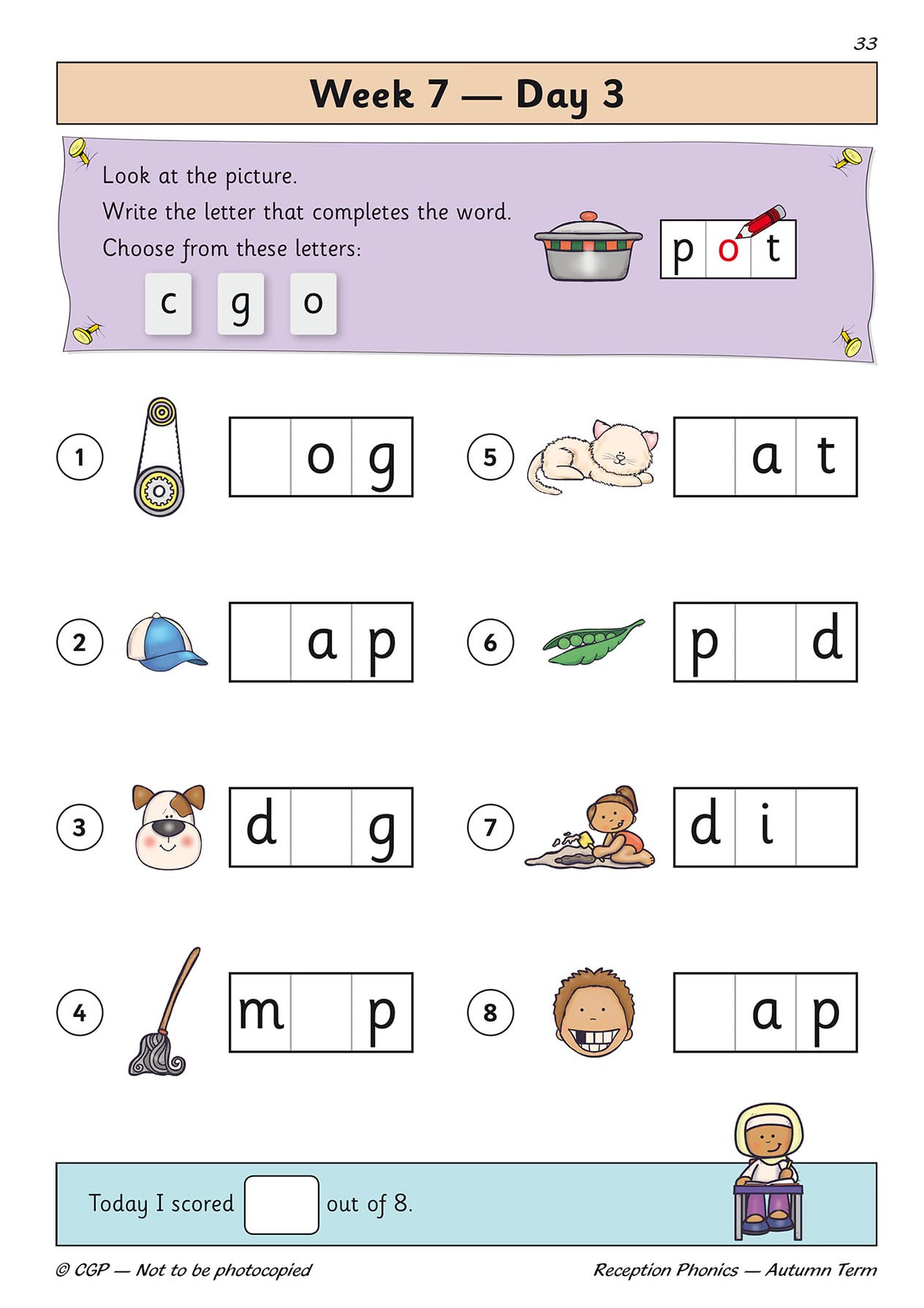 New Phonics Daily Practice Book: Reception Autumn Term: ideal for catching up at home (CGP Primary Phonics),Used