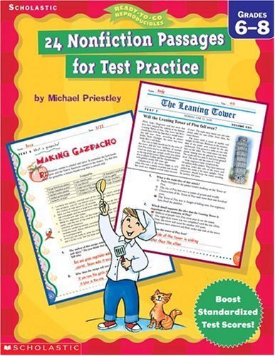 24 Nonfiction Passages for Test Practice: Grade 68,Used