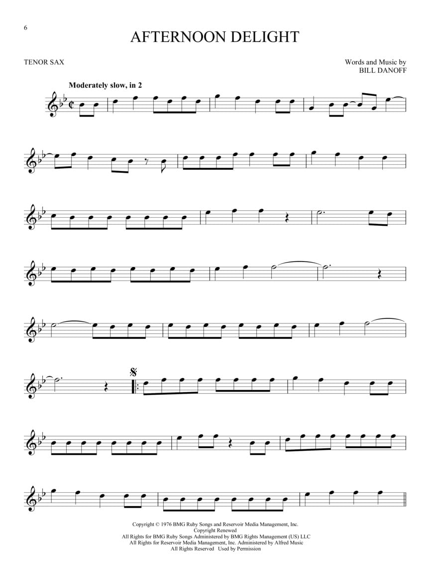 101 Popular Songs: for Tenor Sax,Used