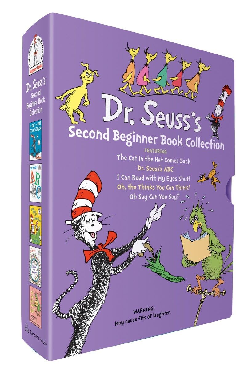 Dr. Seuss'S Second Beginner Book Boxed Set Collection: The Cat In The Hat Comes Back; Dr. Seuss'S Abc; I Can Read With My Eyes S