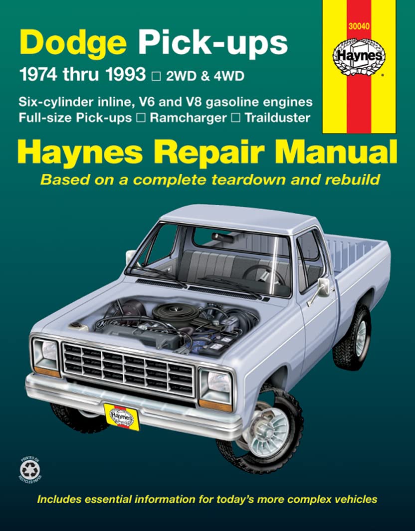 Haynes Manuals N. America, Inc. Dodge Fullsize Pickup '74'93,Used