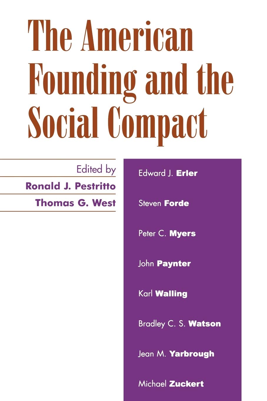 The American Founding and the Social Compact,Used