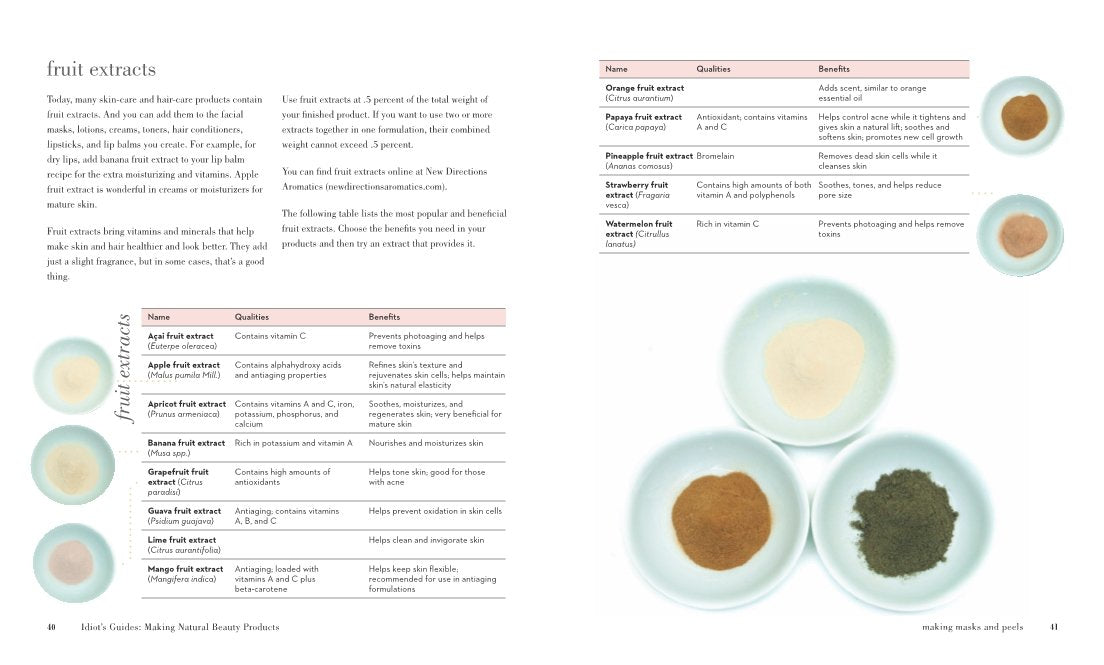 Making Natural Beauty Products: Over 250 EasytoFollow Makeup and Skincare Recipes (Idiot's Guides),New