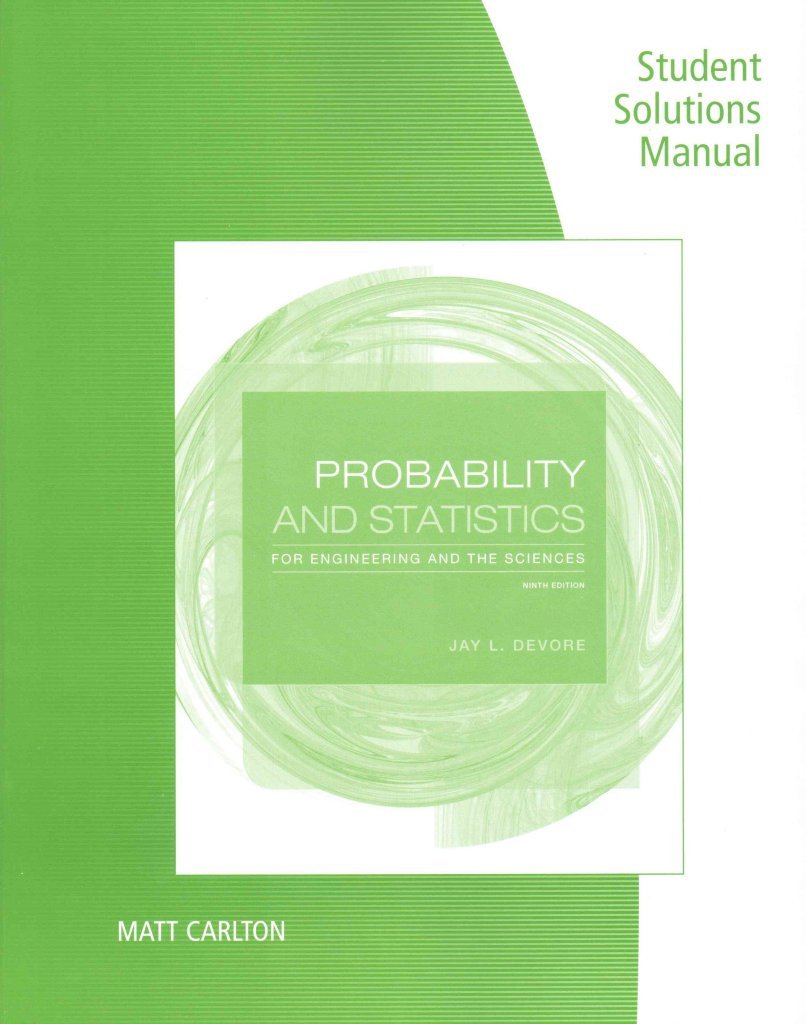 Student Solutions Manual for Devore's Probability and Statistics for Engineering and the Sciences, 9th,Used