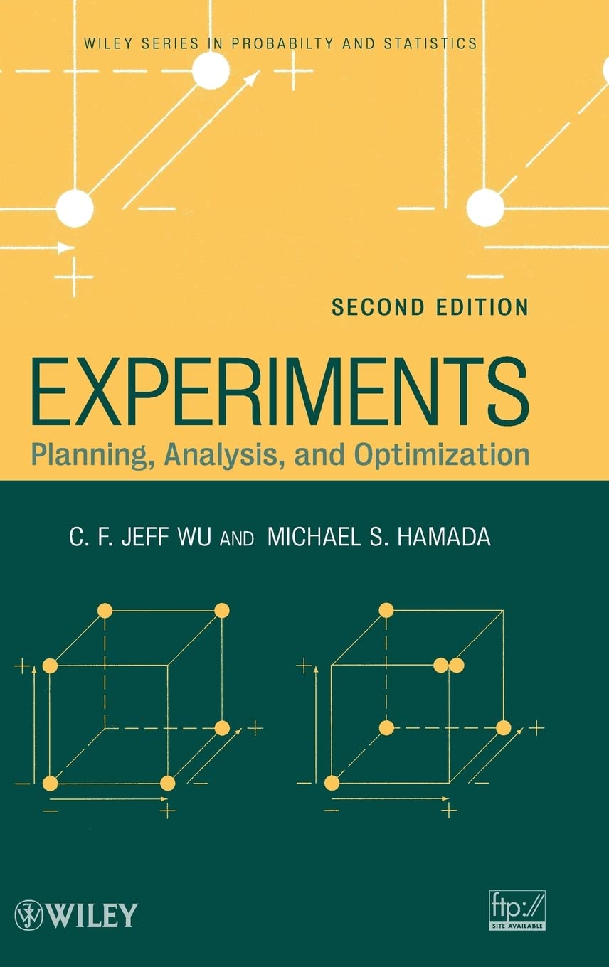 Experiments: Planning, Analysis, and Optimization,Used