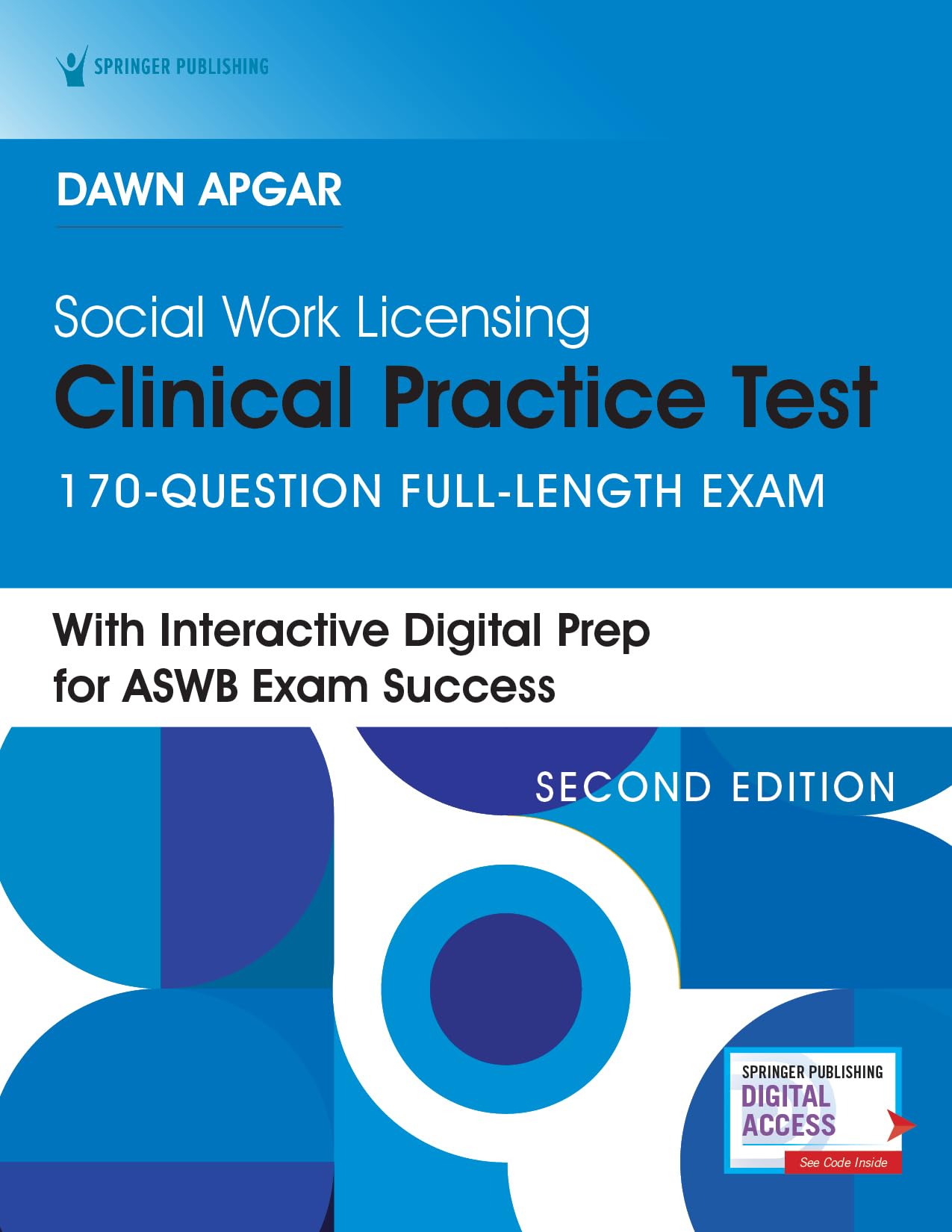 Social Work Licensing Clinical Practice Test: ASWB Fulllength Practice Test with rationales from Dawn Apgar. Book + Online LCSW,Used