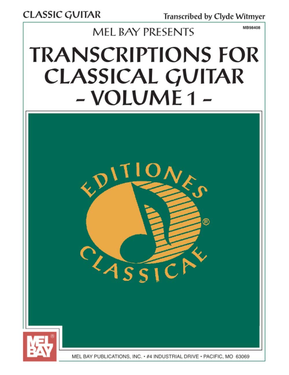Transcriptions for Classical Guitar, Volume 1,Used