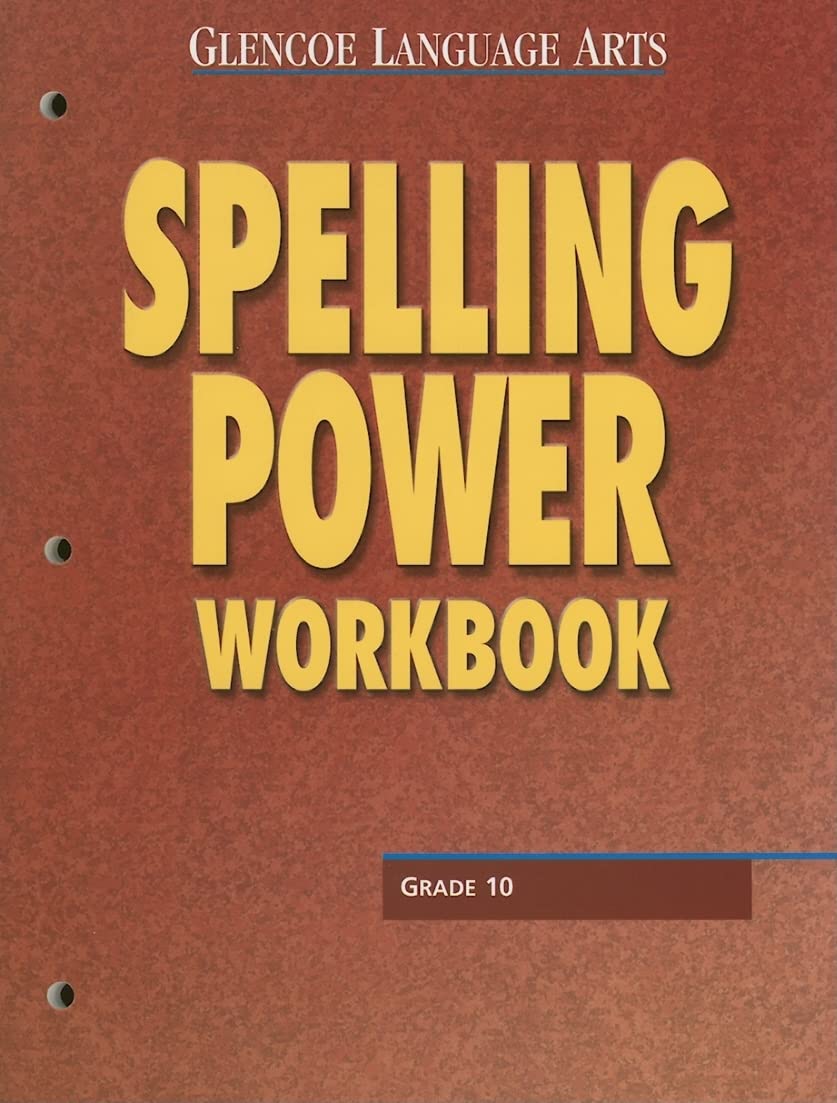 Glencoe Language Arts Spelling Power Workbook Grade 10,Used