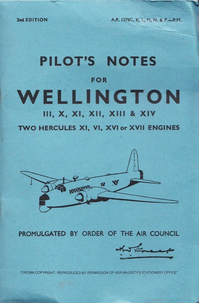 Vickers Armstrong Wellington Pilot'S Notes Op,Used
