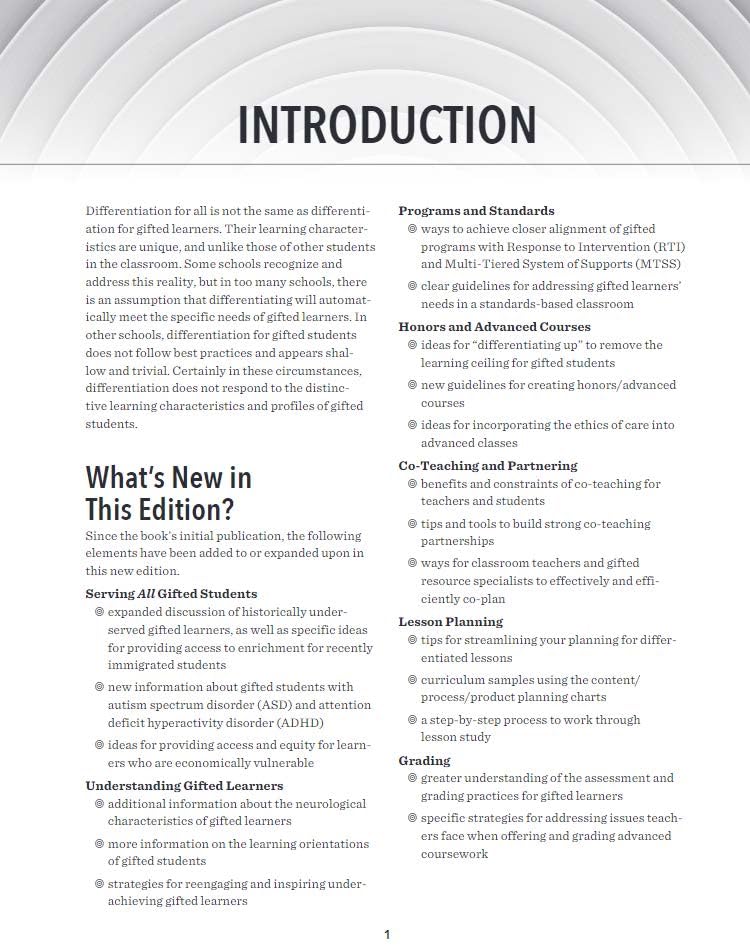 Differentiation for Gifted Learners: Going Beyond the Basics (Free Spirit Professional),Used