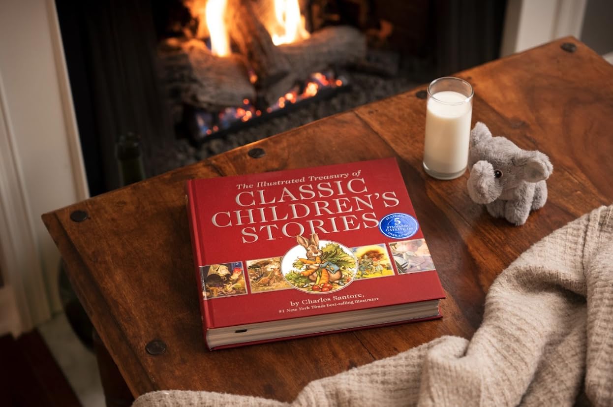 The Illustrated Treasury of Classic Children's Stories: Featuring 14 Classic Children's Books Illustrated by Charles Santore, ac,Used