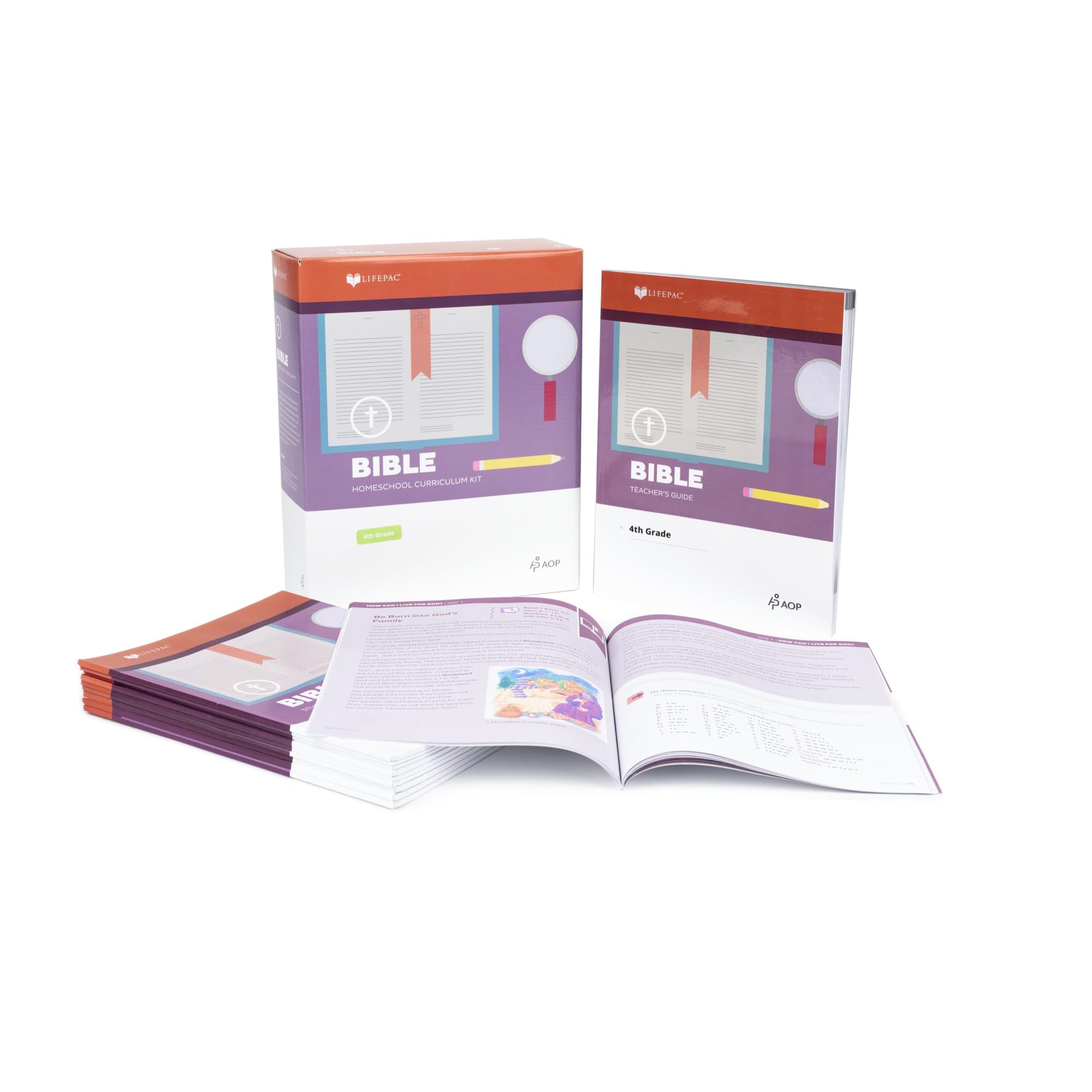 Lifepac Bible 4th Grade Complete Set,Used