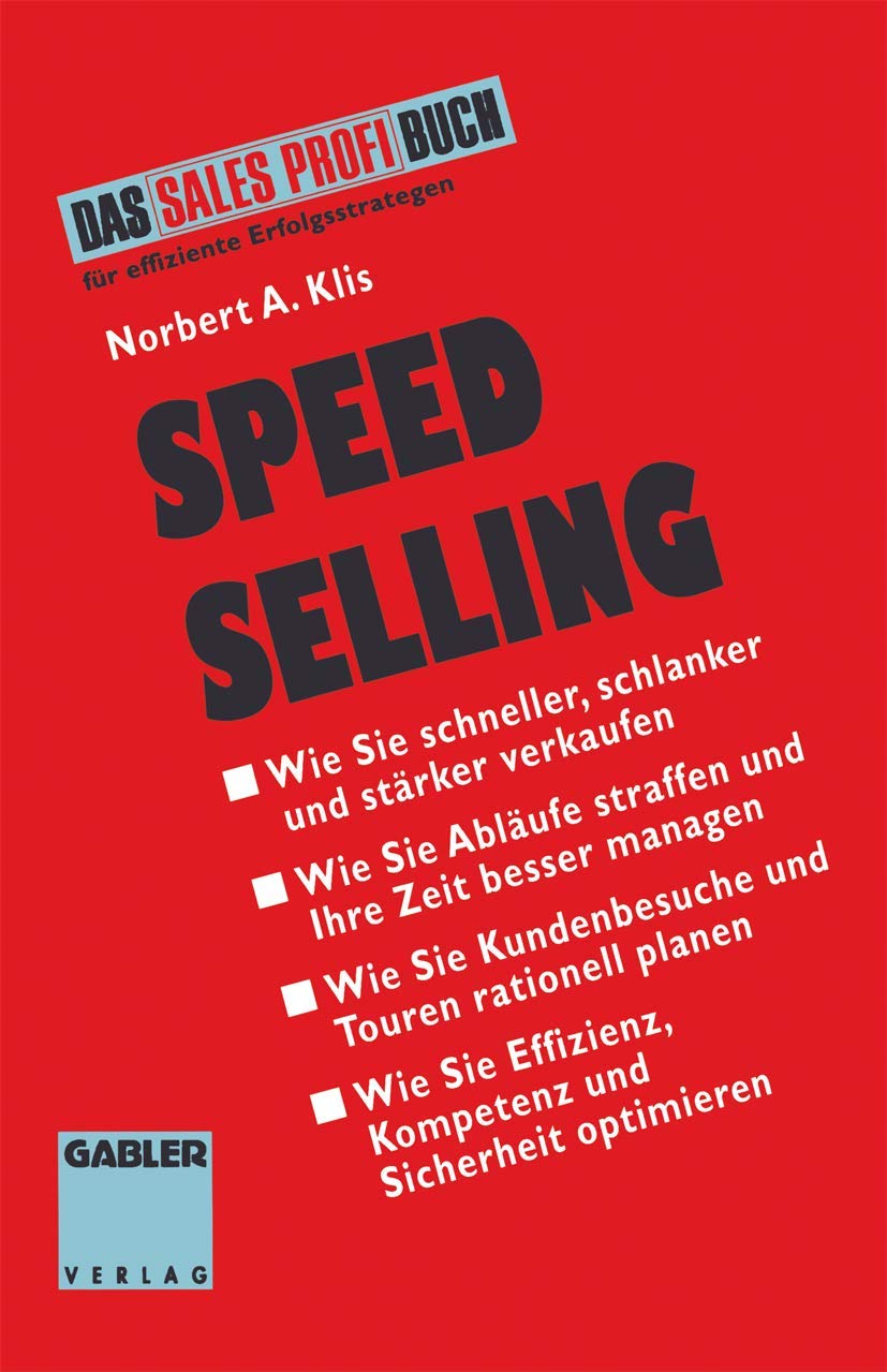 Speed Selling: Schneller, schlanker, strker verkaufen (German Edition),Used