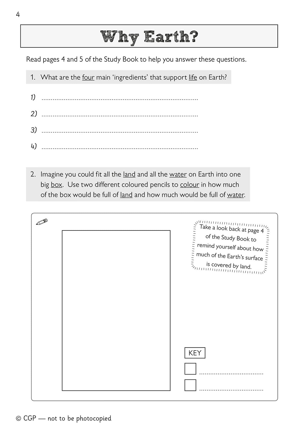 New KS2 Discover & Learn: Geography Living Planet Activity Book (CGP KS2 Geography),Used