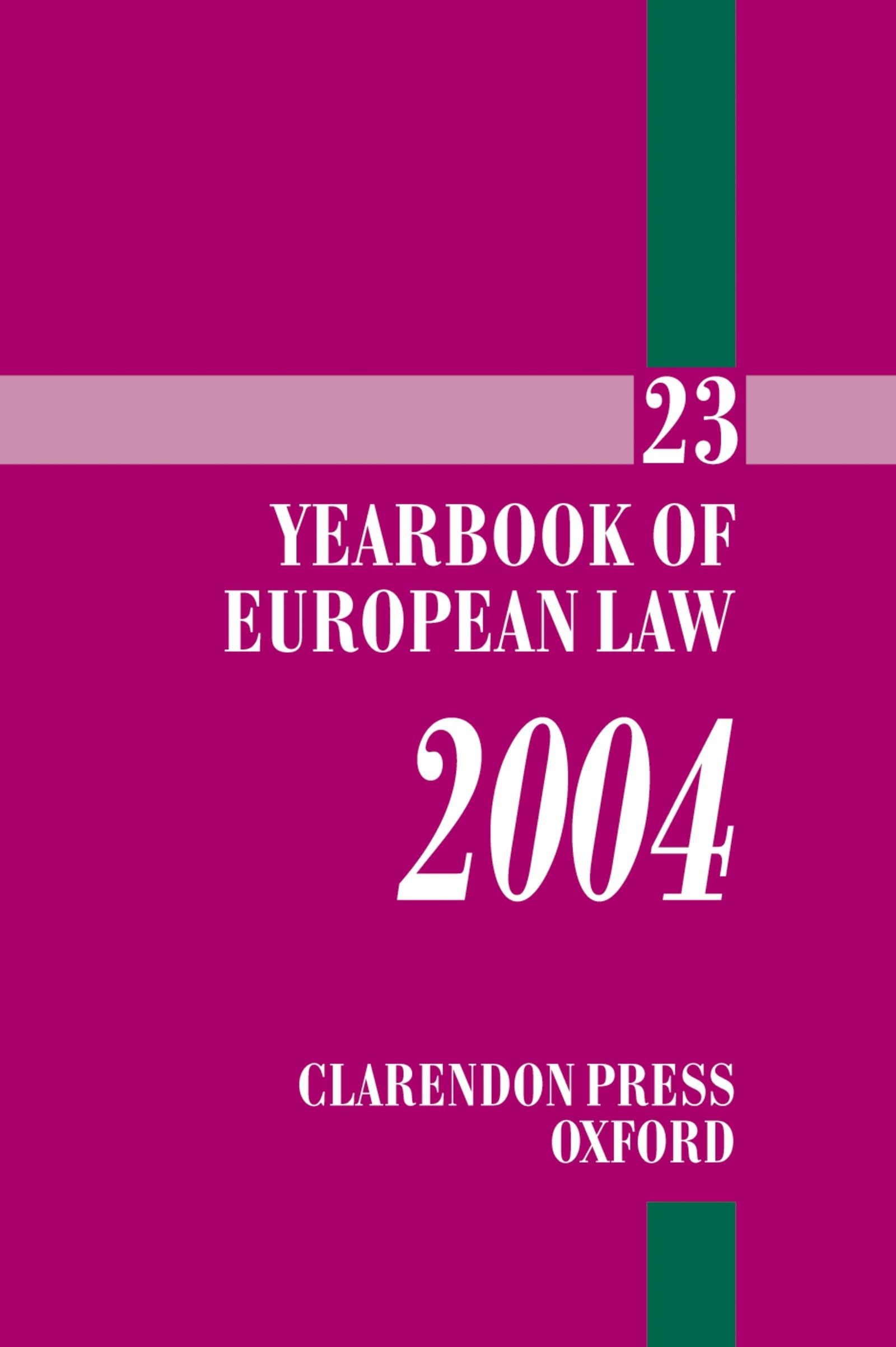 Yearbook of European Law 2004,Used