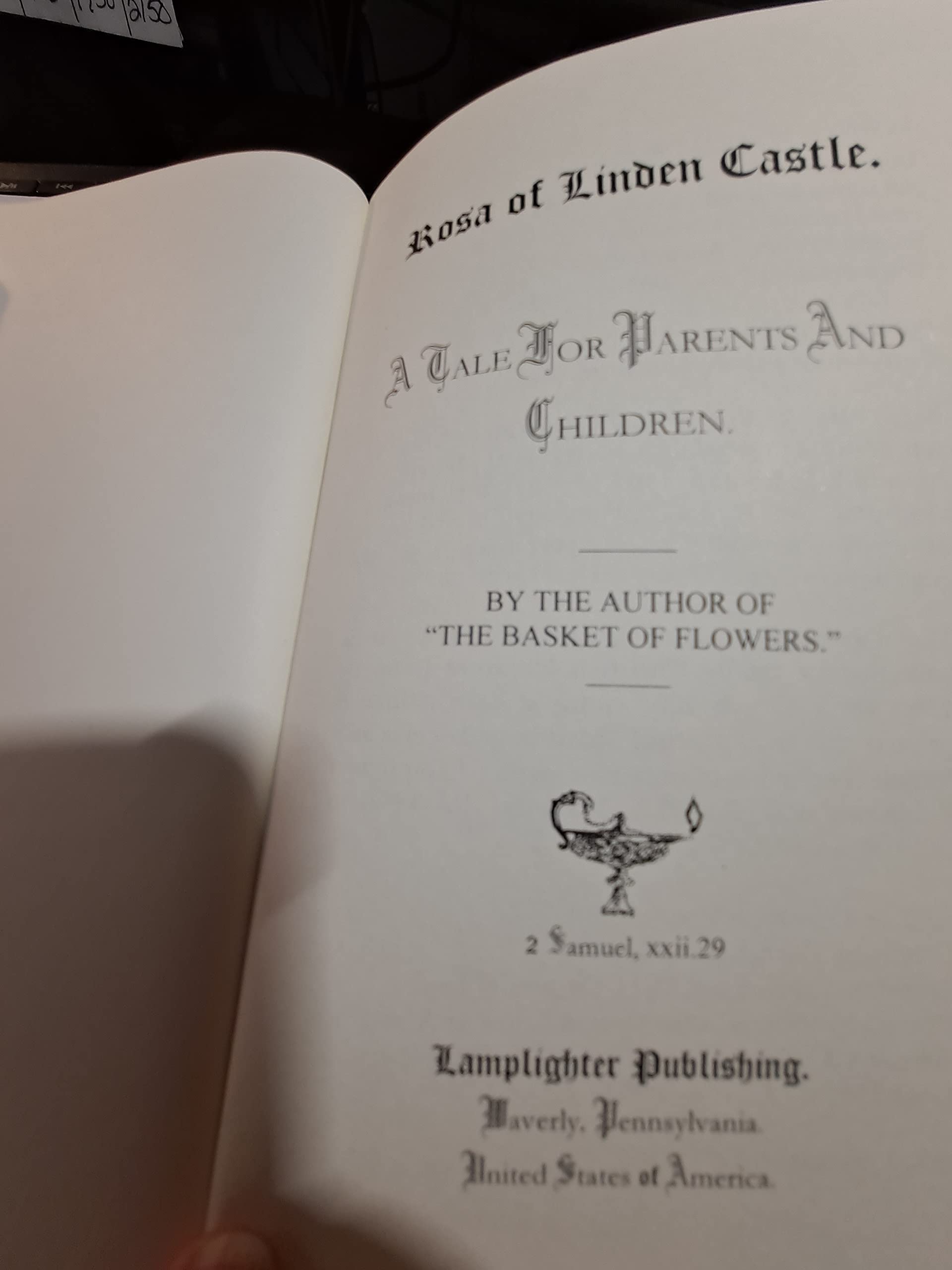 Rosa of Linden Castle: A tale for parents and children (Rare collector's series),Used
