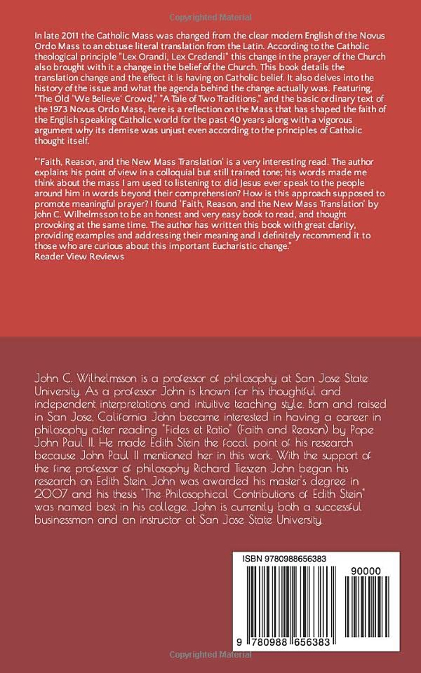 Faith, Reason, and the New Mass Translation.,Used