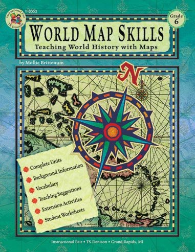 World Map Skills, Grade 6,Used