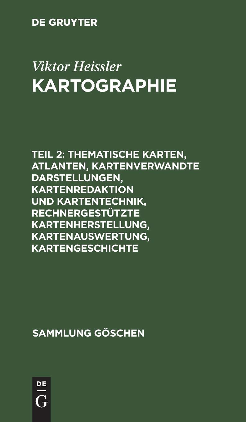 Thematische Karten, Atlanten, kartenverwandte Darstellungen, Kartenredaktion und Kartentechnik, rechnergesttzte Kartenherstellun,Used