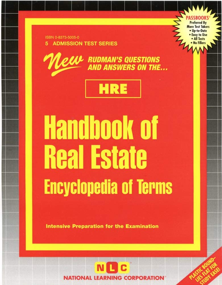 New Rudman's Hre Handbook of Real Estate: Encyclopedia of Terms (Admission Test Series (ATS)),Used