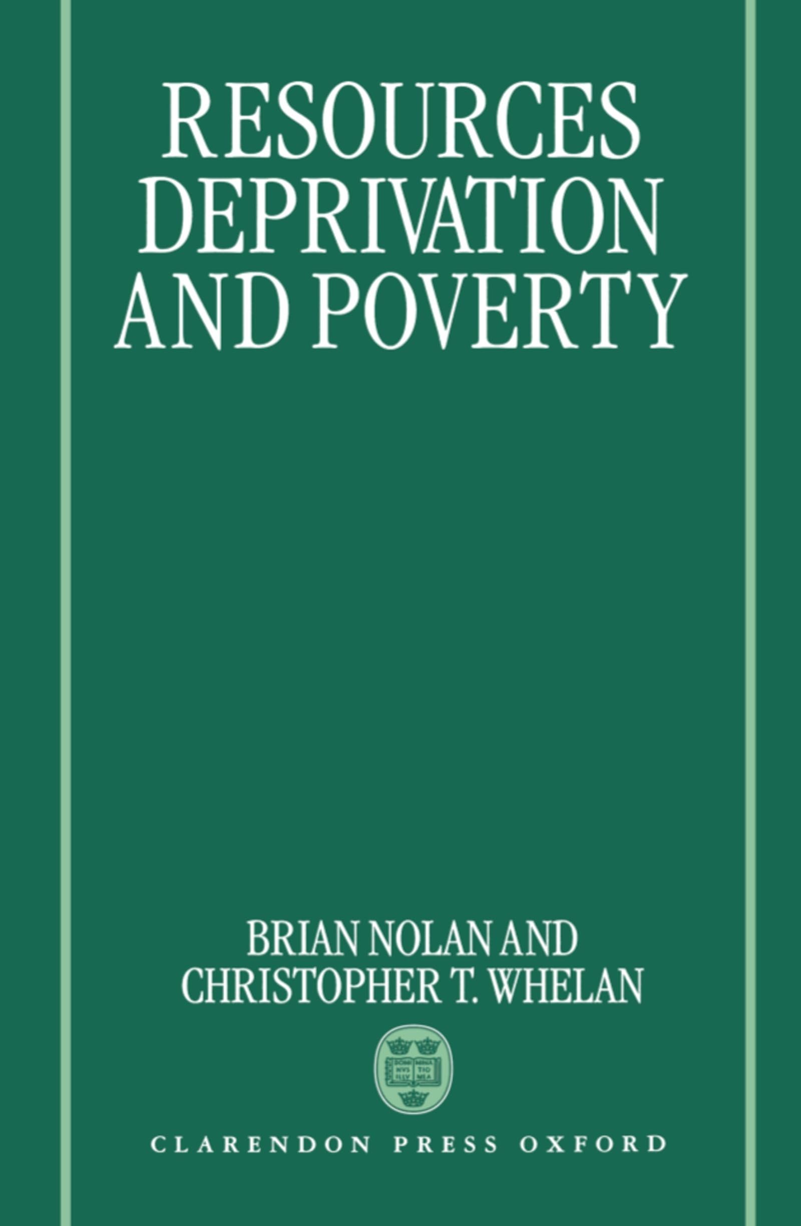Resources, Deprivation, And Poverty