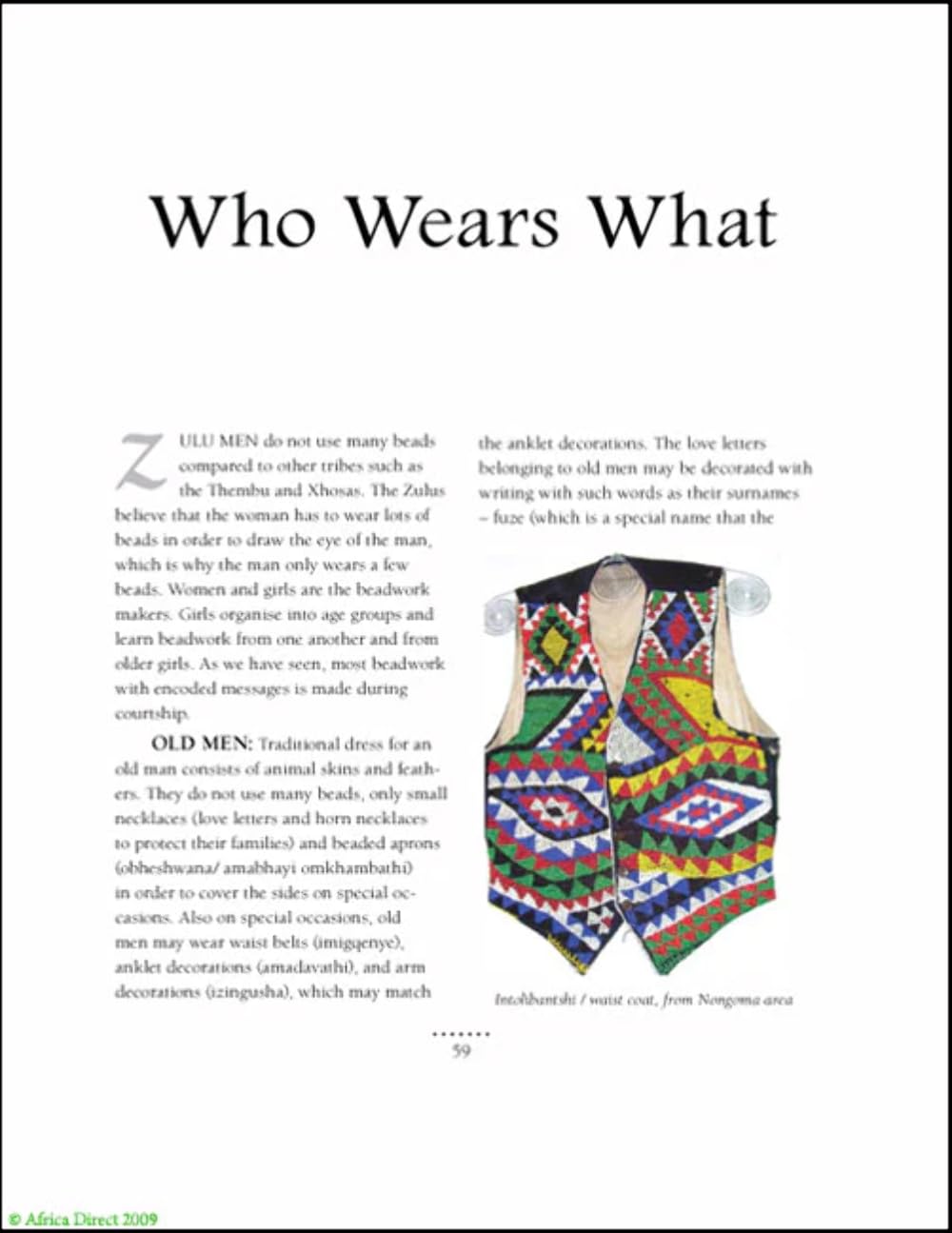 Zulu Beadwork: Talk with Beads,Used