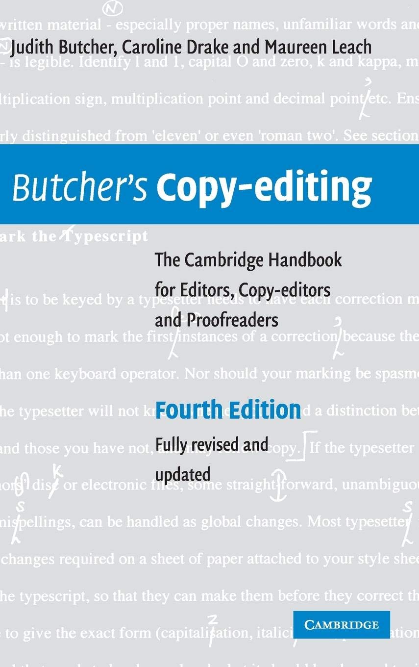 Butcher's Copyediting: The Cambridge Handbook for Editors, Copyeditors and Proofreaders,Used