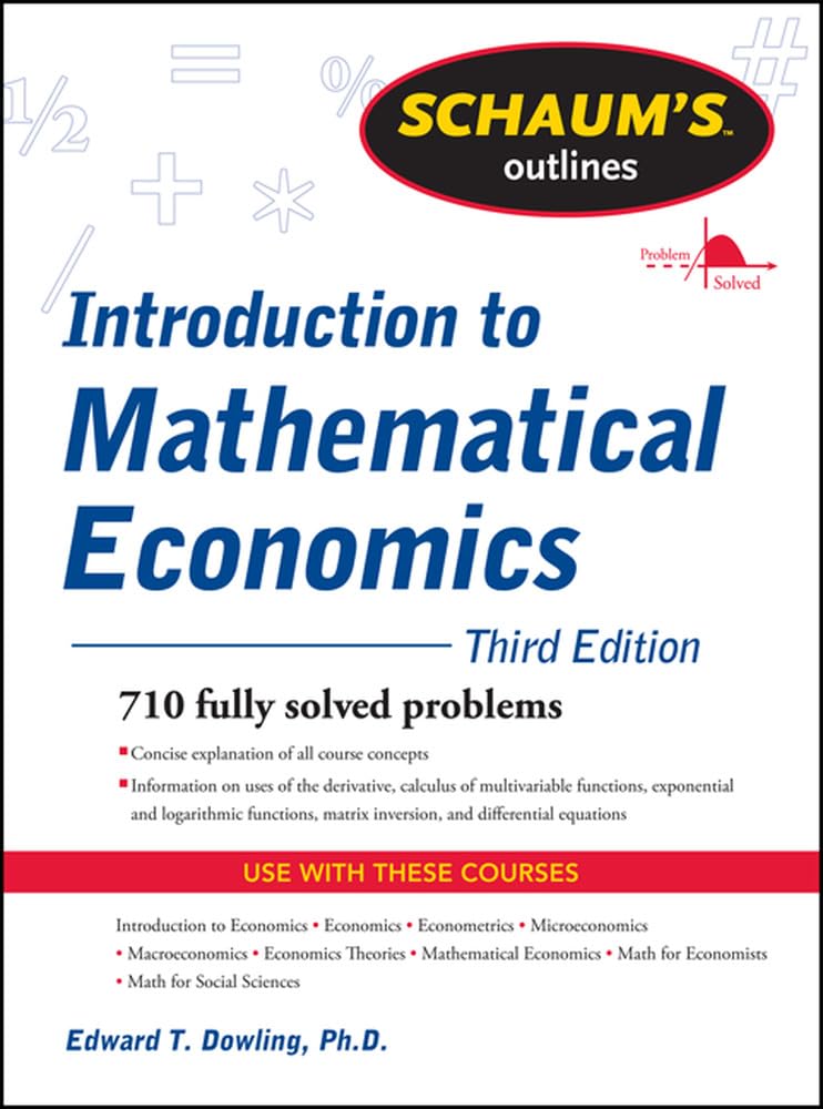 Schaum'S Outline Of Introduction To Mathematical Economics, 3Rd Edition (Schaum'S Outlines),Used