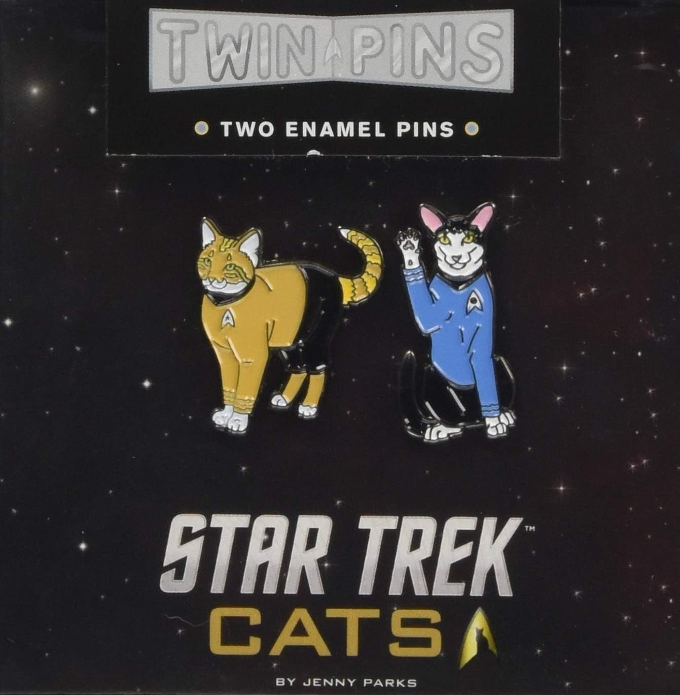 Star Trek Cats Twin Pins: Two Enamel Pins (Star Trek X Chronicle Books)