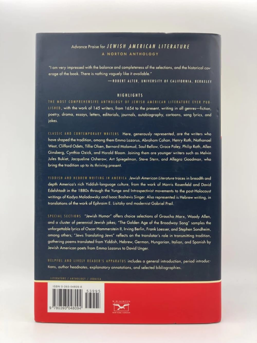 Jewish American Literature: A Norton Anthology,Used