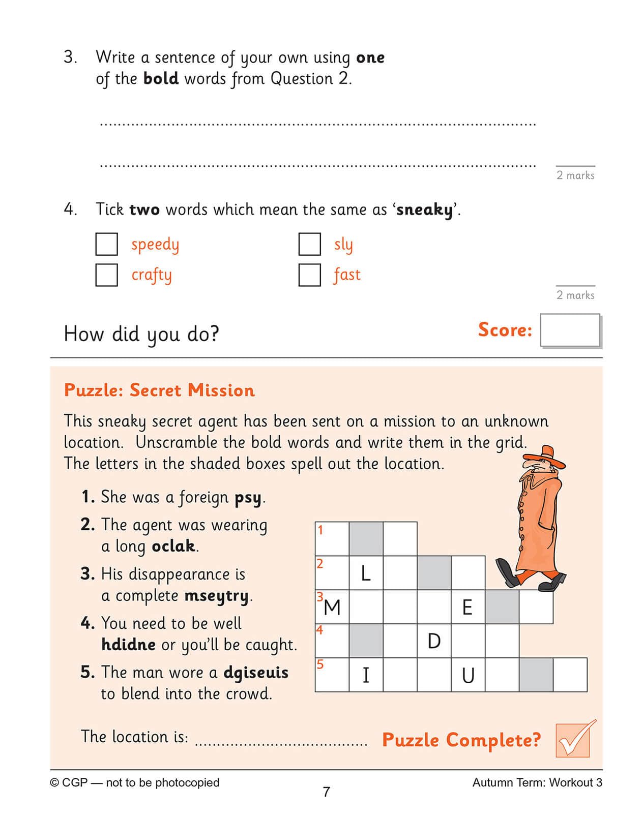 New KS2 English 10Minute Weekly Workouts: Spelling & Vocabulary Year 4 (CGP KS2 English),Used