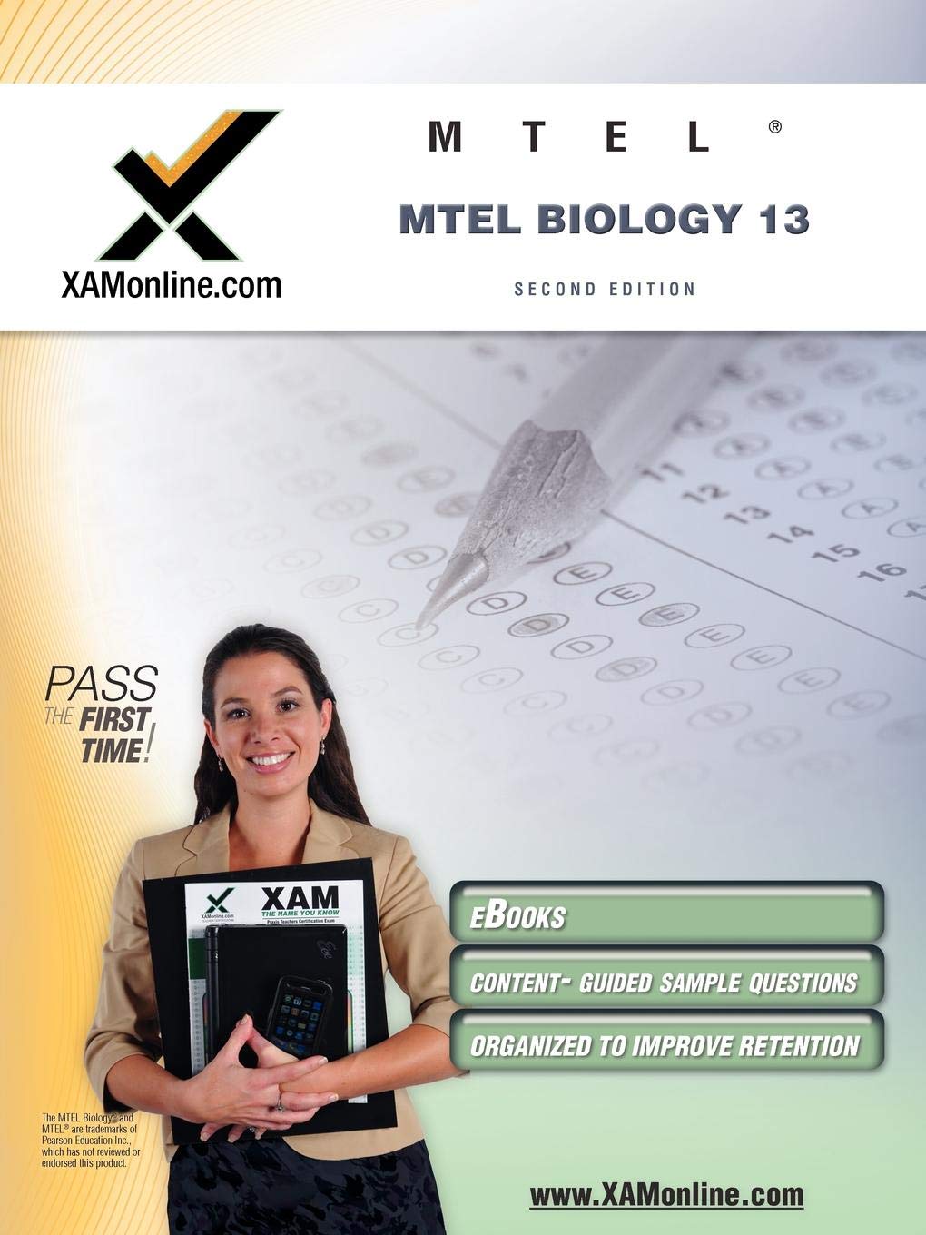 MTEL Biology 13 Teacher Certification Test Prep Study Guide (XAM MTEL),Used