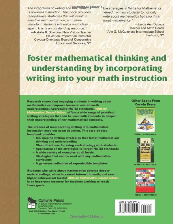 Write for Mathematics,Used