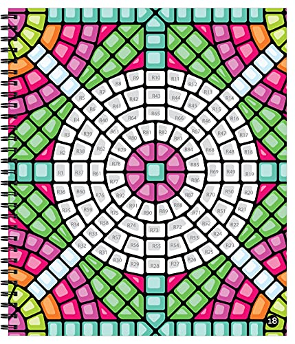 Brain Games Sticker by Number: Mosaic (20 Complex Images to Sticker),New