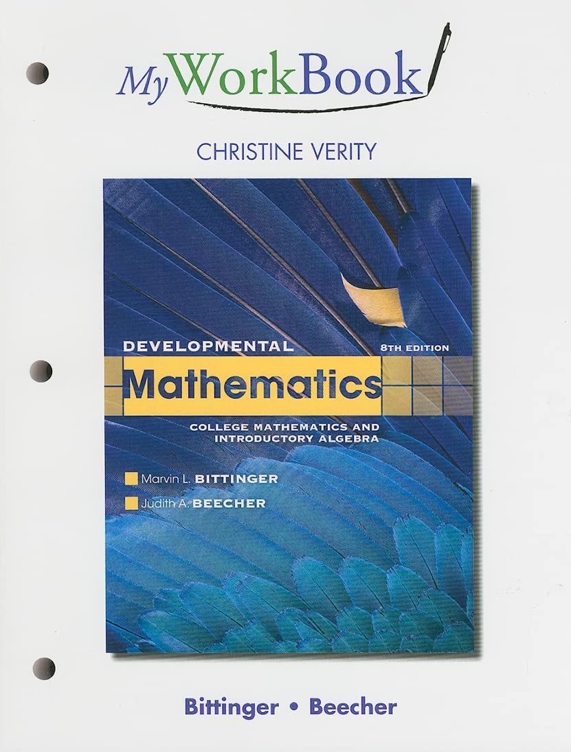 Myworkbook For Developmental Mathematics,Used