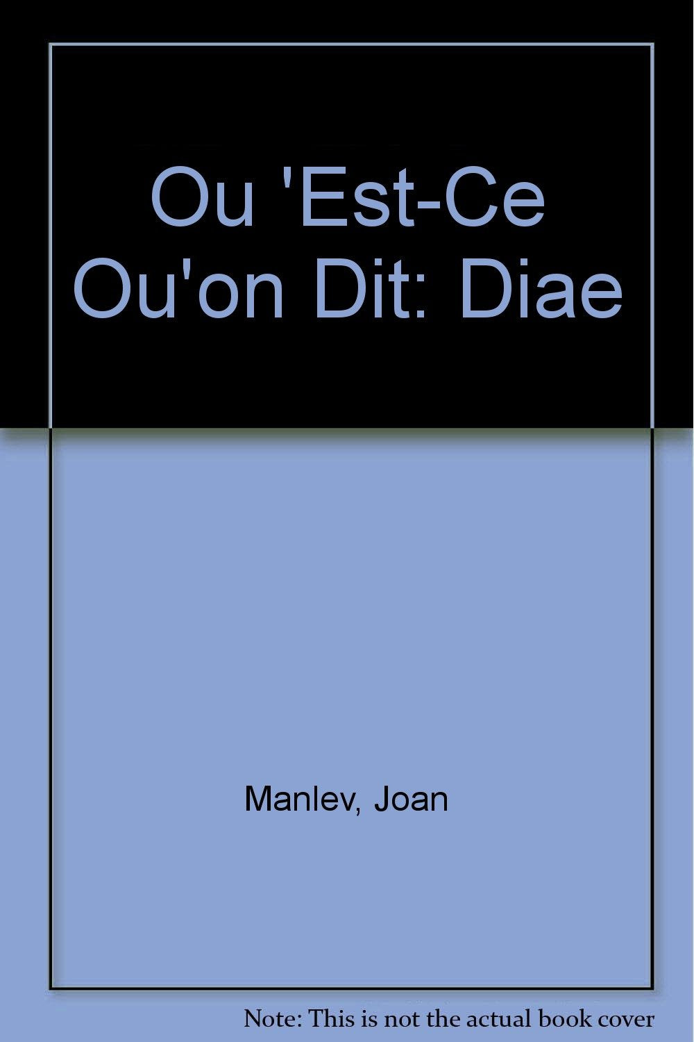 Ou 'EstCe Ou'on Dit: Diae,Used