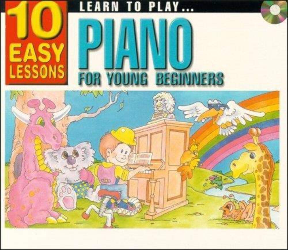 10 Easy Lessons Learn To Play Piano for Young Beginner CD Size,New
