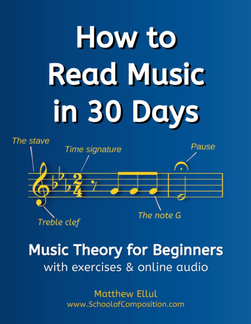 How To Read Music In 30 Days: Music Theory For Beginners With Exercises & Online Audio (Practical Musical Theory)
