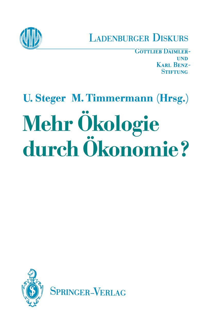 Mehr Kologie Durch Konomie? (Ladenburger Diskurs) (German Edition),Used