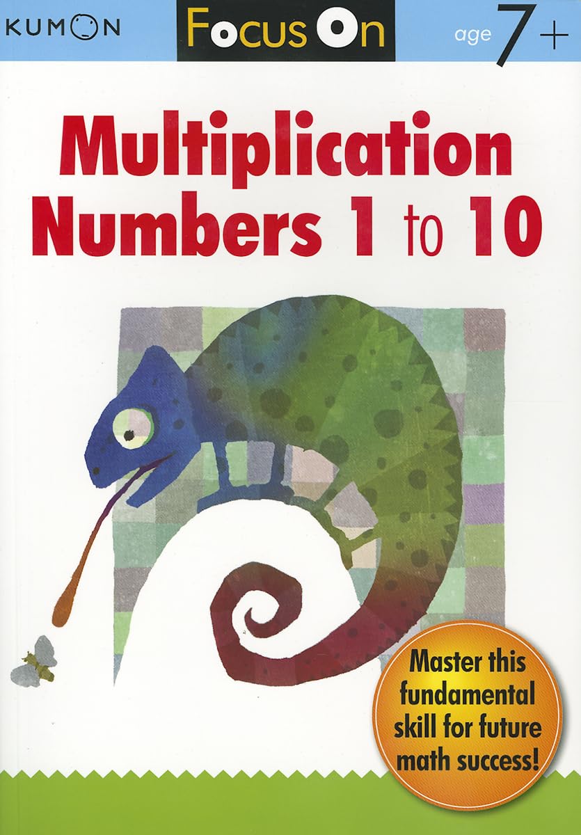 Kumon Focus On Multiplication: Numbers 110,New