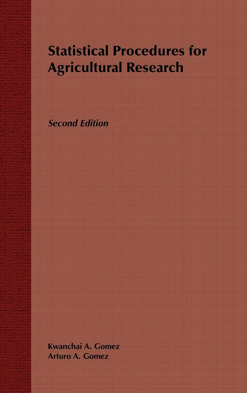 Statistical Procedures for Agricultural Research, 2nd Edition,Used