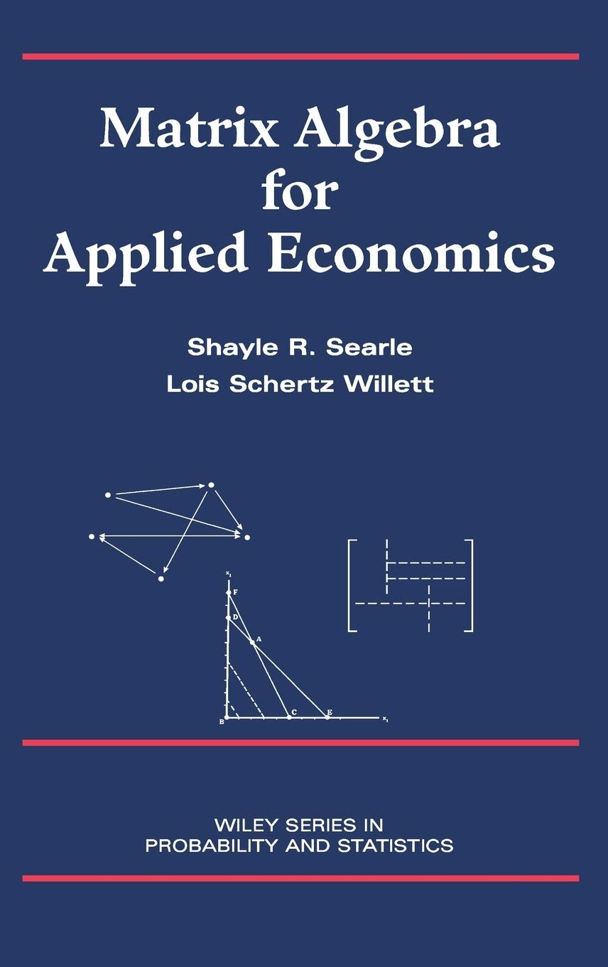 Matrix Algebra for Applied Economics,Used