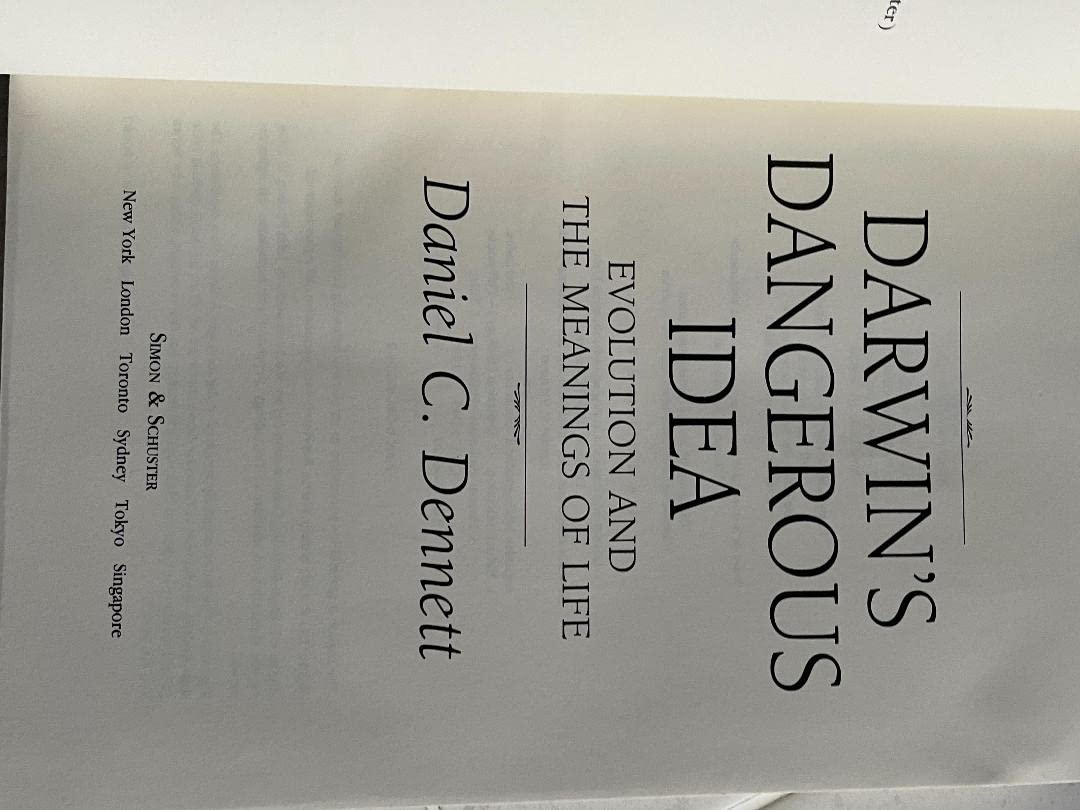 Darwin'S Dangerous Idea: Evolution And The Meanings Of Life,New