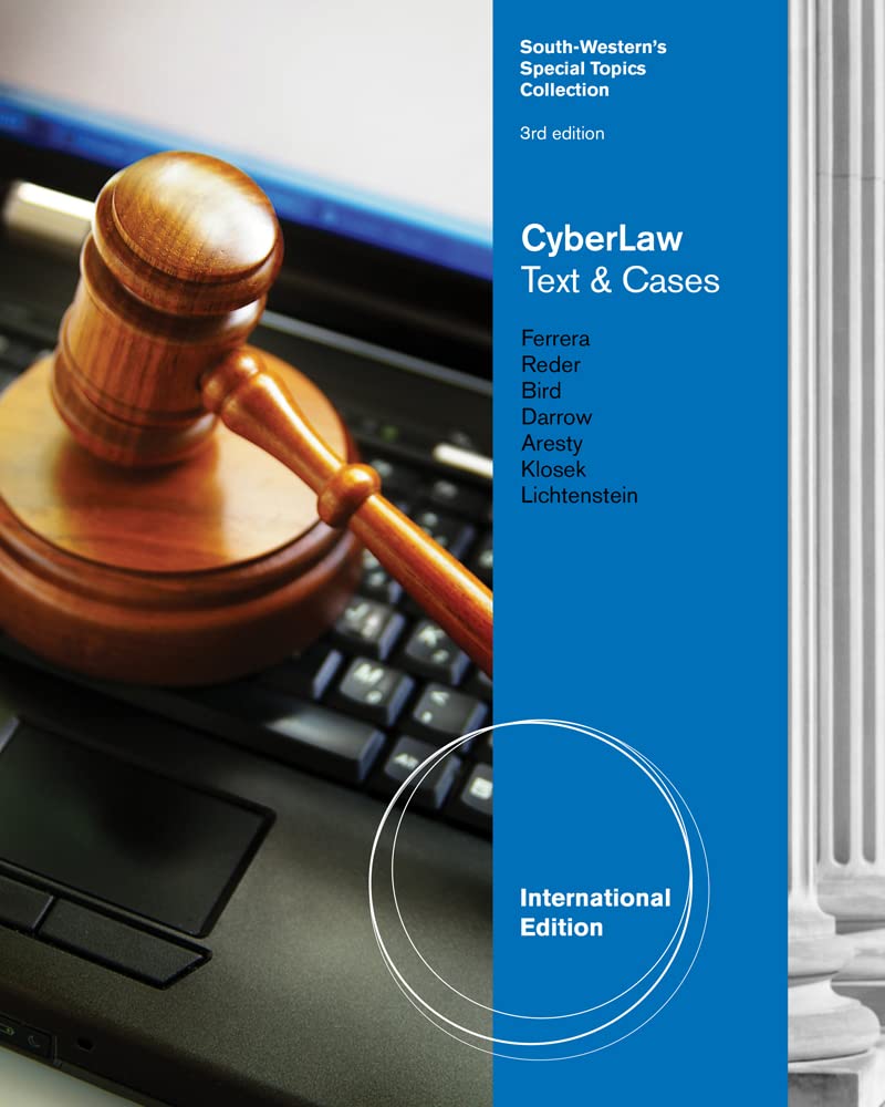 CyberLaw: Text and Cases,Used