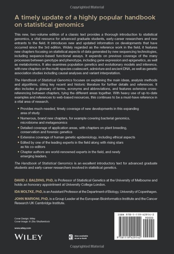 Handbook of Statistical Genomics,Used