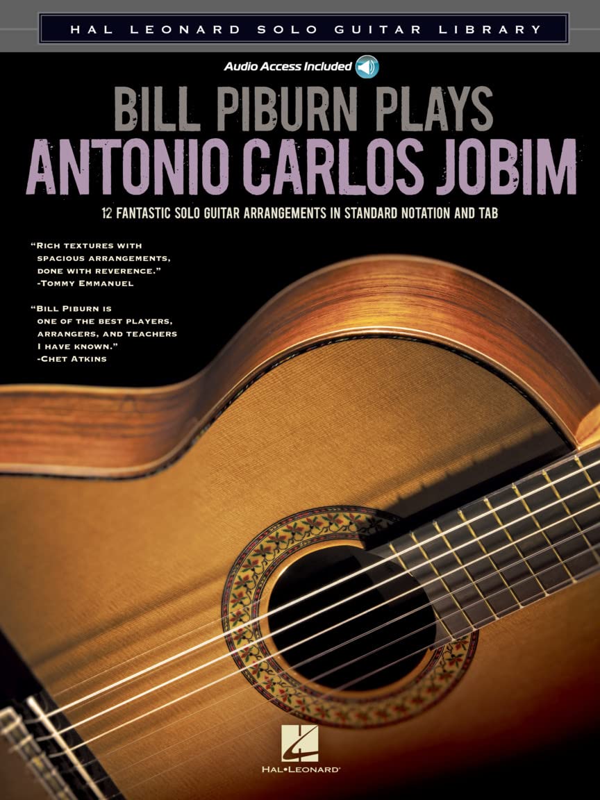 Bill Piburn Plays Antonio Carlos Jobim Book/Online Audio (Hal Leonard Solo Guitar Library),Used