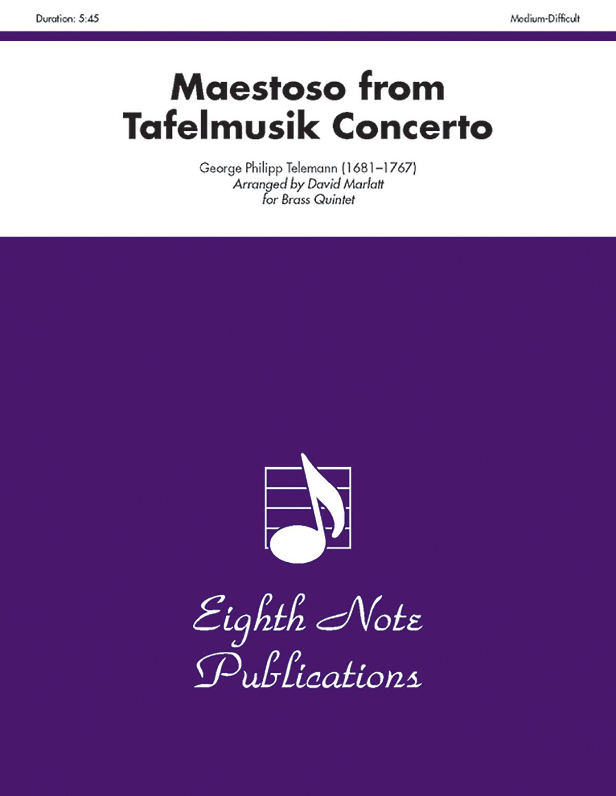 Maestoso (from Tafelmusik Concerto): Score & Parts (Eighth Note Publications),Used
