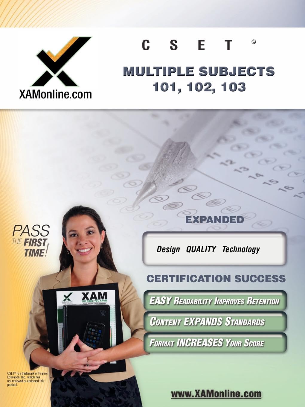 CSET MSAT Multiple Subjects 101, 102, 103 Teacher Certification Test Prep Study Guide,Used