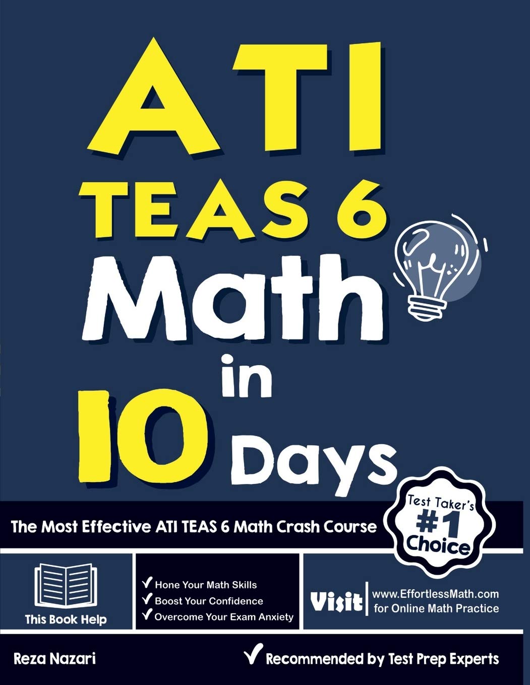 ATI TEAS 6 Math in 10 Days: The Most Effective ATI TEAS 6 Math Crash Course,Used